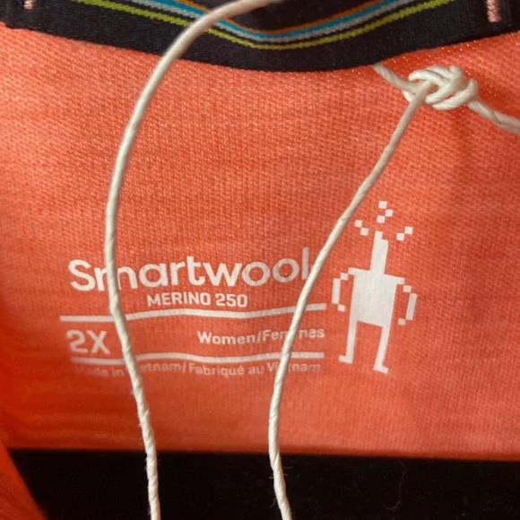 Smartwool Thermal Base Layer 1/4 Zip Merino Wool, 2x Plus Size - Picture 5 of 6